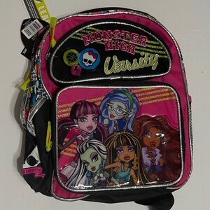 Monster High Varsity Small Backpack 12" x 10" ,New With Tag!